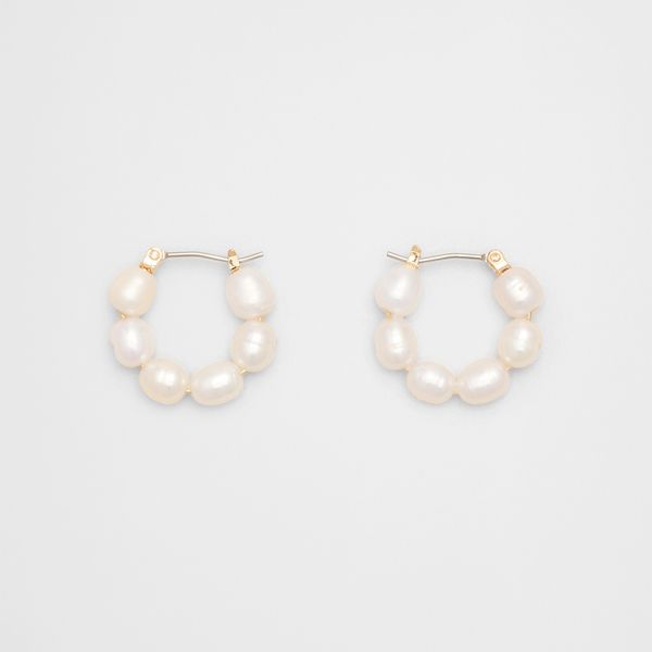 Banana Republic Factory Pearl Hoop Earrings