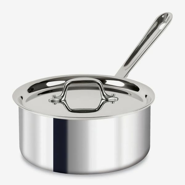 All-Clad D3 Stainless Everyday Saucepan With Lid - 3 QT