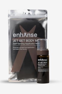 Enhanse Jet Set Body Express Self Tanner Mousse & Tanning Mitt for Men