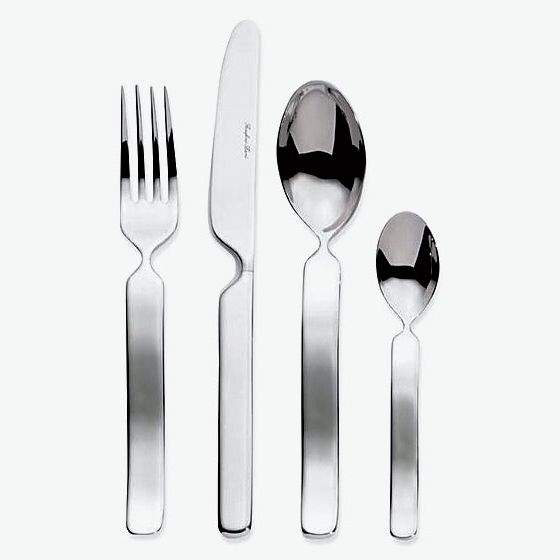 Ettore Sottsass Cinque Stelle Stainless-Steel Flatware, Set of 24