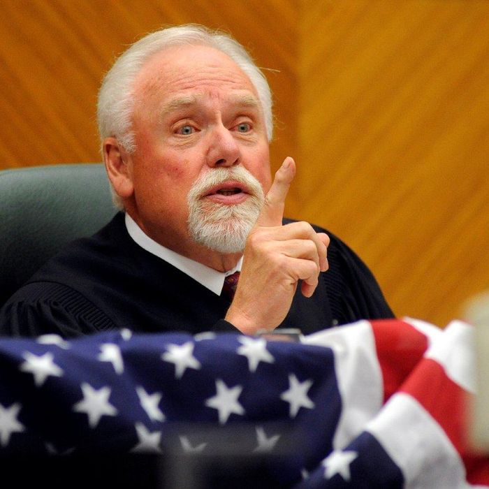 Chief Judge Richard F. Cebull makes a speech during a Naturalization Ceremony at the James F. Battin Federal Courthouse on June 23, 2011. Cebull is under fire for a racist email he forwarded to six friends from his work computer. The joke he forwarded questioned the parentage of President Barack Obama, indicating his mother was so drunk at the time of conception, that Obama is fortunate his father was not a dog.