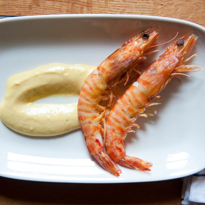 Fresh head-on shrimp with fire-roasted lemon aïoli.