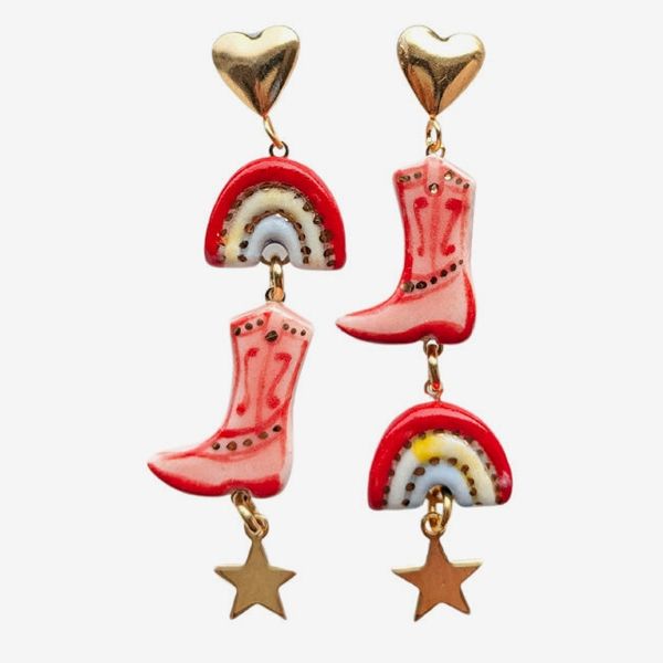 tinybs Pink Pony Club Dangly Earrings