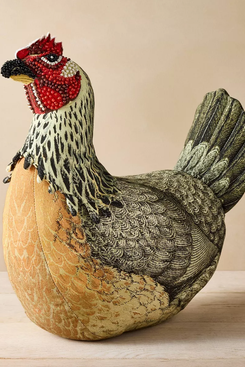 John Derian for Target Beaded Chicken Novelty Plush Pillow