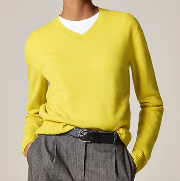 J.Crew Cashmere High V-Neck Sweater