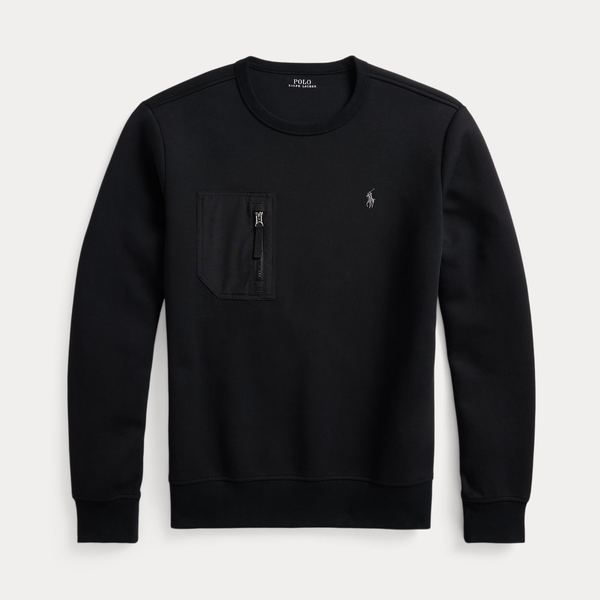 Ralph Lauren Double-Knit Pocket Sweatshirt