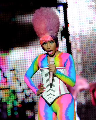 LOS ANGELES, CA - APRIL 22: Rapper Nicki Minaj performs at the Staples Center on April 22, 2011 in Los Angeles, California. (Photo by Kevin Winter/Getty Images) *** Local Caption *** Nicki Minaj;