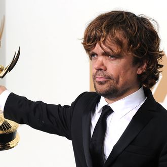 LOS ANGELES, CA - SEPTEMBER 18: Actor Peter Dinklage of 'Game of Thrones' poses in the press room after winning outstanding supporting actor in a drama series 2011 during the 63rd Annual Primetime Emmy Awards held at Nokia Theatre L.A. LIVE on September 18, 2011 in Los Angeles, California. (Photo by Frazer Harrison/Getty Images)