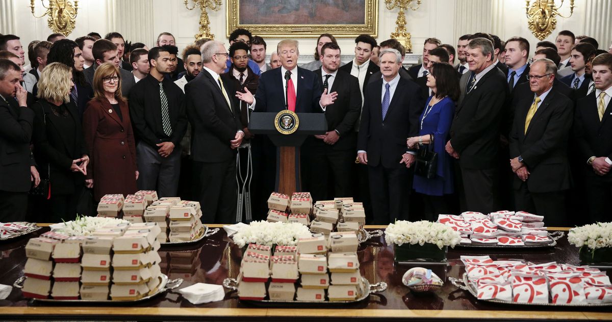 Trump Serves Big Macs to North Dakota State Bisons
