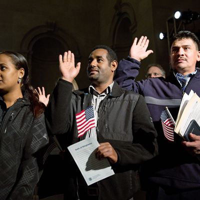 Obama Speaks At Naturalization Ceremony