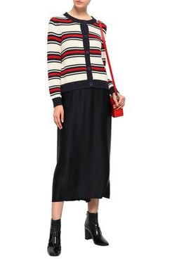 Chinti and Parker Striped Cotton Cardigan