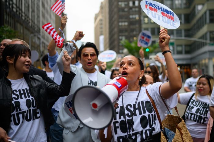 As Fashion Week In NYC Begins, Activists Stage A “Fashion For Our Future March And Rally”