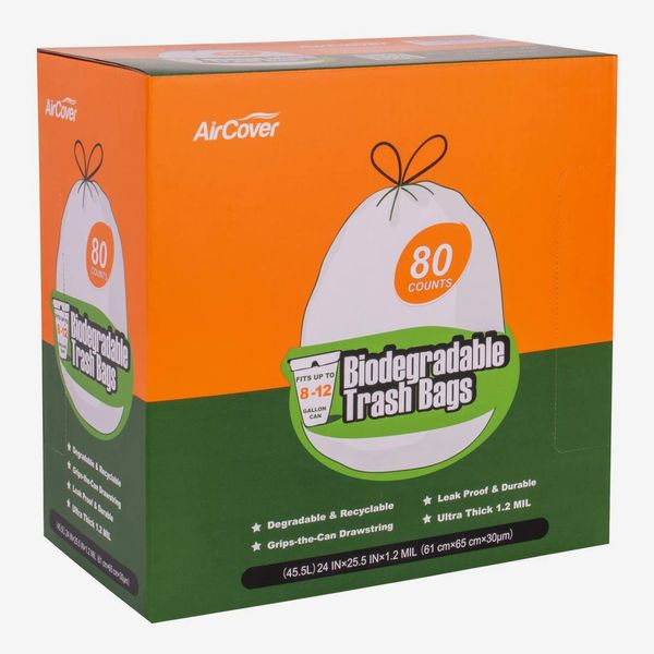 Aircover 8-12 Gallon Biodegradable Trash Bags (80-Count)