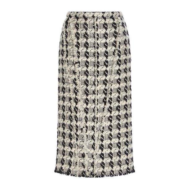 Rochas tweed wool pencil skirt