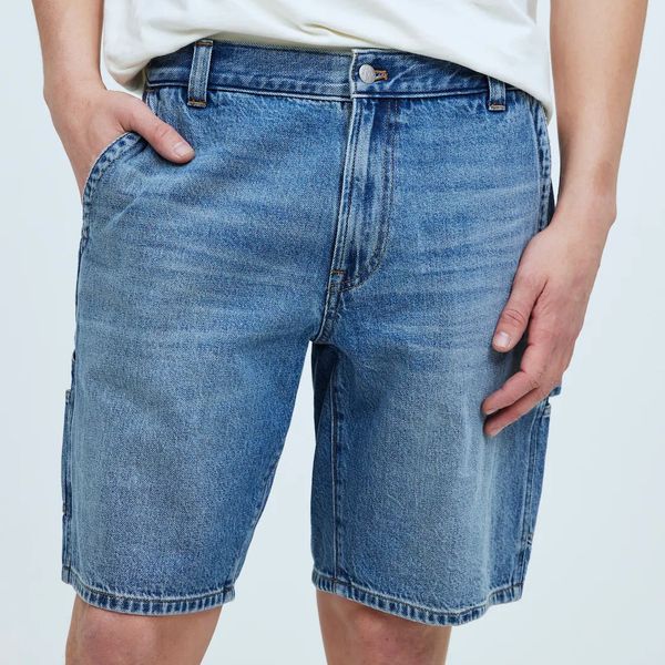 Madewell Denim Carpenter Shorts in Rees Wash