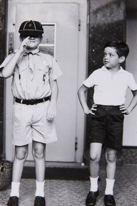 As a British Boy Scout, with brother Oliver, Hong Kong, 1966 (or thereabouts)