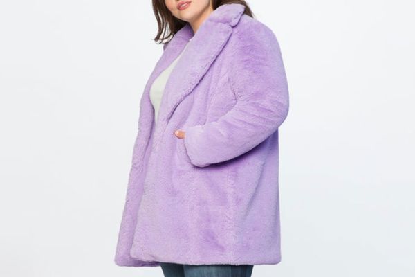 Lilac Faux Fur Coat