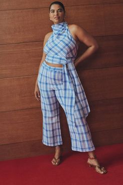 Rosie Assoulin x Target Gingham Kick Flare Trousers