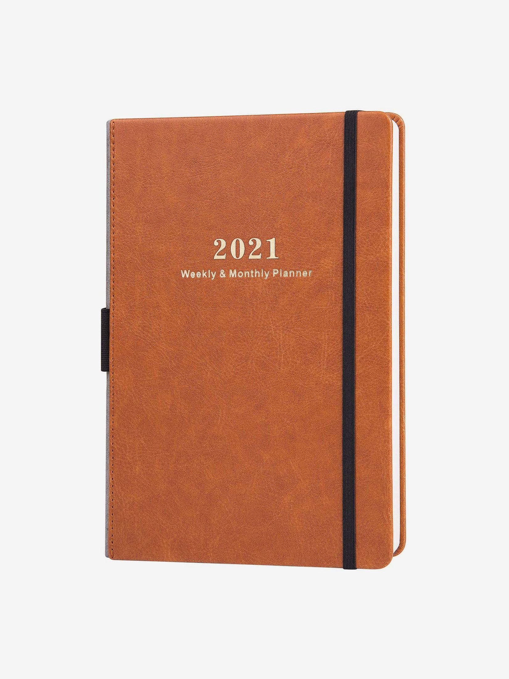 2021 Weekly Planner Calendar Pocket Hardback Book Black & White Stripe Organizer for sale online