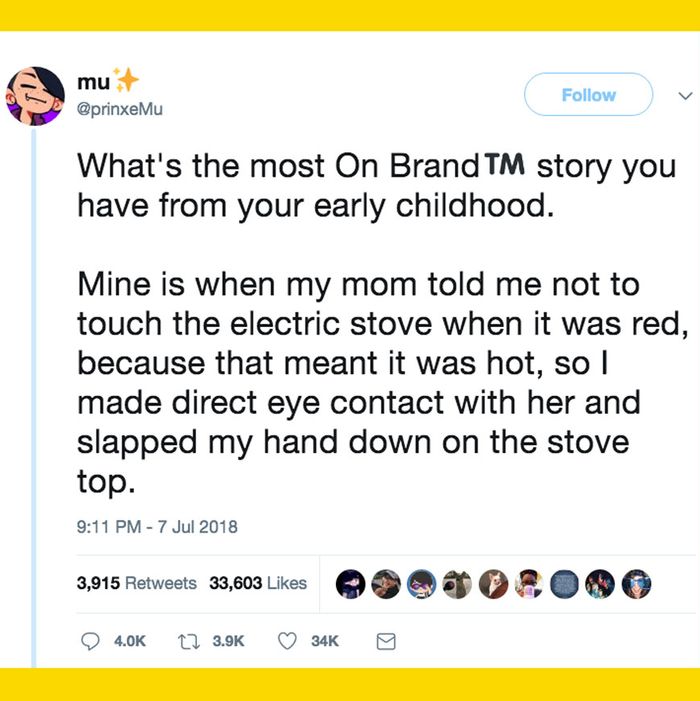 Twitter Game Asks for Funny, on-Brand Childhood Stories