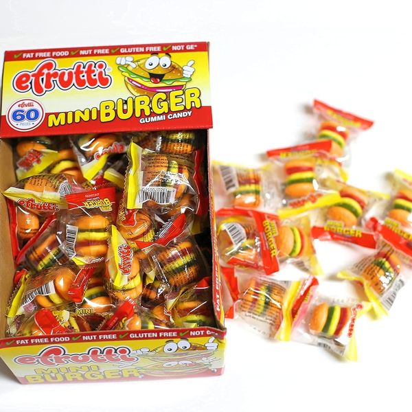 efrutti Mini Burger Gummy Candy - 60 Pieces