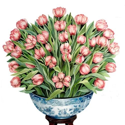 Katharine Barnwell Parrot Tulips Fire Screen