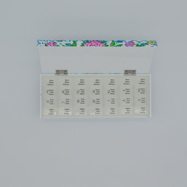 Chronically Chic Rose Medallion Pill Organizer Box