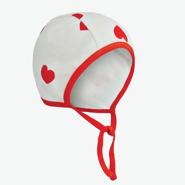 Mini Rodini Hearts Velour Baby Helmet