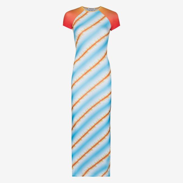 Maisie Wilen Slinky Short-sleeved Midi Dress