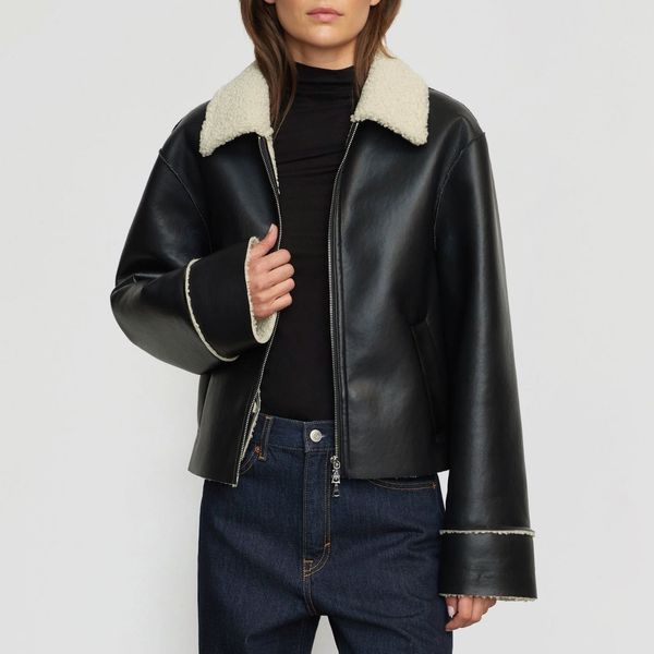 Modern Citizen Bonnie Shearling-Collar Coat