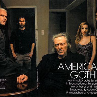 Even Walken's theater colleagues look surprised that Vogue would shoot him like this, in character or not. Though those crevices may make a case for the magazine's favorite eye-lifting serum.