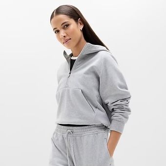 Athleta Forever Fleece 1/2 Zip Hoodie