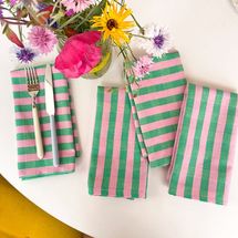 Archive New York Flora Stripe Napkins - Set of 4