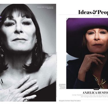 Anjelica Huston's <em>WSJ.</em> cover.