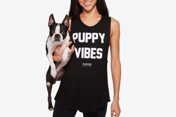 Puppies Make Me Happy Puppy Vibes Sleeveless T-Shirt