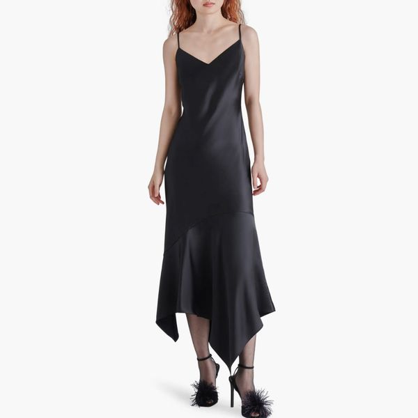 Steve Madden Lucielle Handkerchief Hem Satin Slipdress