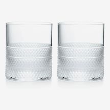 Diamond Point Double Old-fashioned Glasses