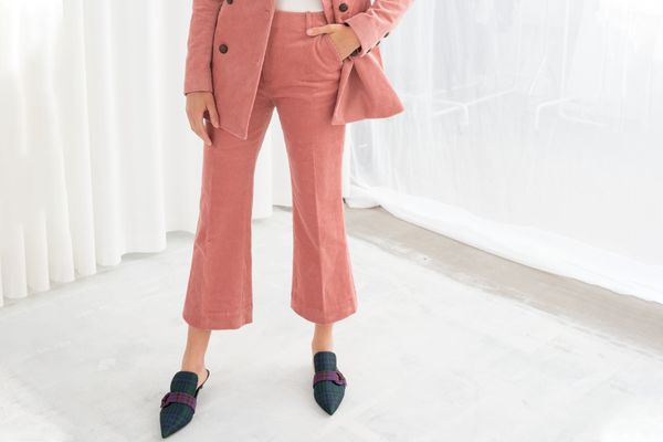 Cropped Wide Corduroy Pants