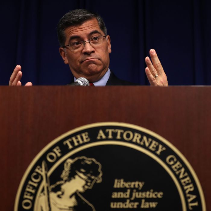 California Attorney General Xavier Becerra.