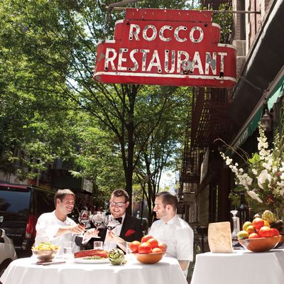 Mario Carbone, Jeff Zalaznick, and Rich Torrisi outside the space that became Carbone.