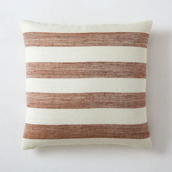 Heather Taylor Home Milos Stripe Silk Pillow Cover