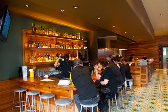 The Tacolicious bar features the same margarita varieties as the Marina location, including the picante, with hot chilis.
