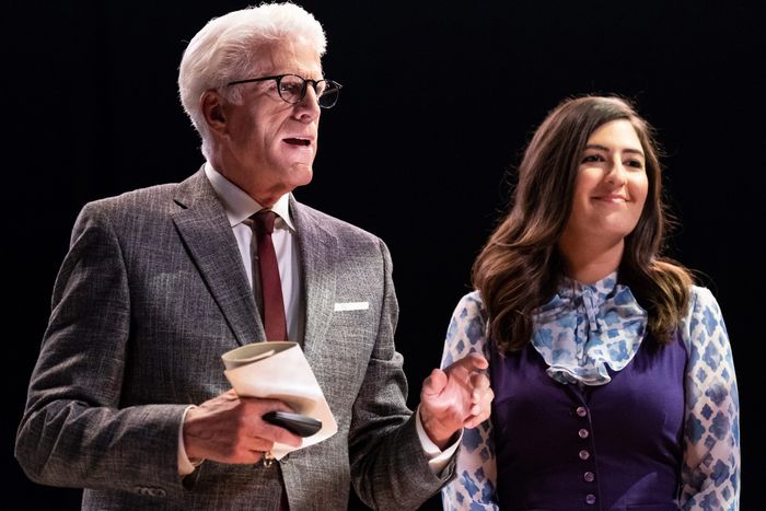 Ted Danson as Michael and D'Arcy Carden as Janet.