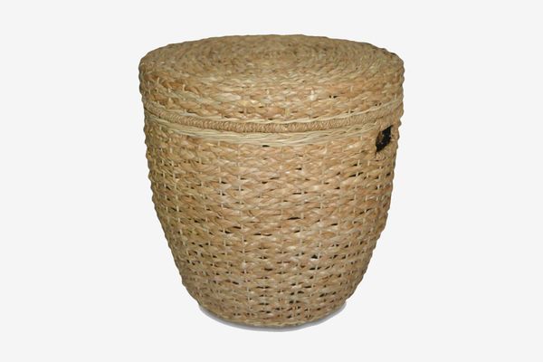 Seagrass Lidded Round Storage Basket