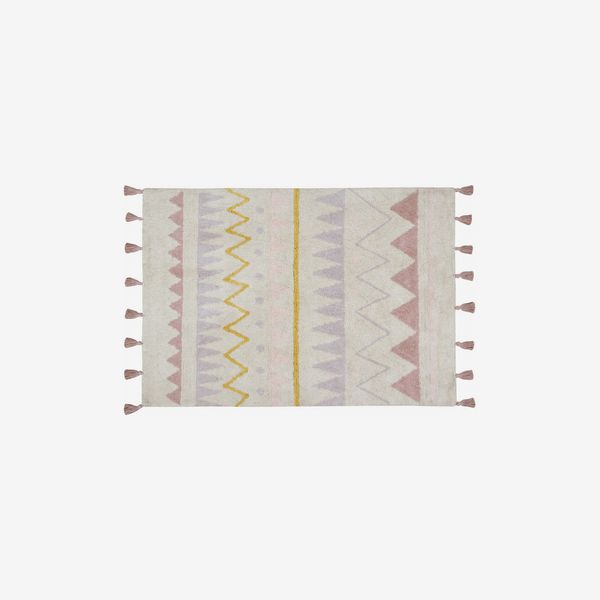 Lorena Canals Geometric Tassel Rug