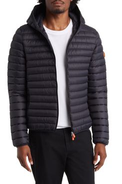Save the Duck Donald Quilted Hooded Water Resistant Insulated Puffer Jacket
