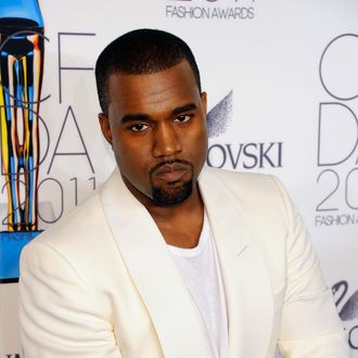 NEW YORK, NY - JUNE 06: Kanye West poses backstage at the 2011 CFDA Fashion Awards at Alice Tully Hall, Lincoln Center on June 6, 2011 in New York City. (Photo by Andrew H. Walker/Getty Images)