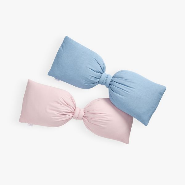 LoveShackFancy Oversized Bow Denim Pillow