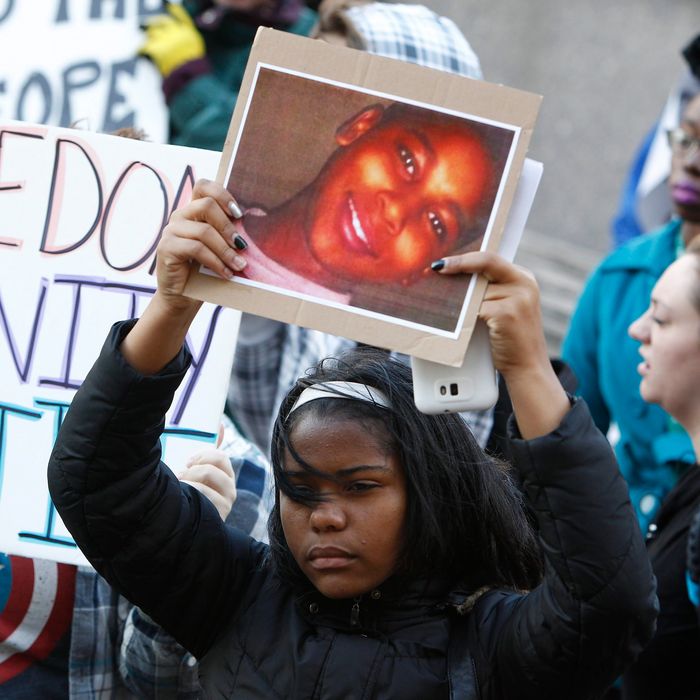 Rally for 12-year-old shot dead by police in Cleveland