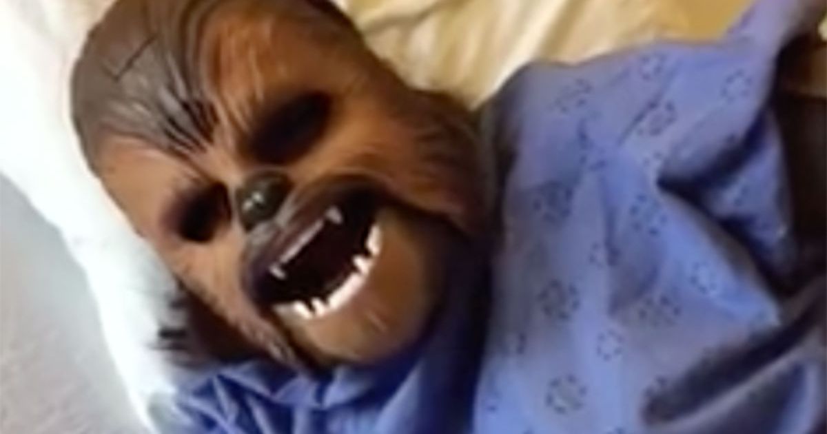 Woman Wears Chewbacca Mask While in Labor to Give Birth
